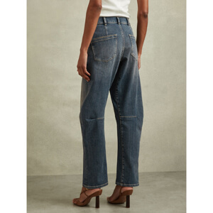 REISS MAHNI Washed Barrel Leg Jeans